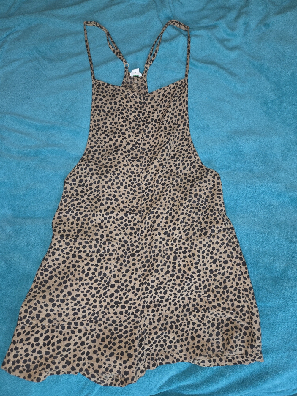 Y2K Aerie Petite Small Leopard Romper Overall Jumper